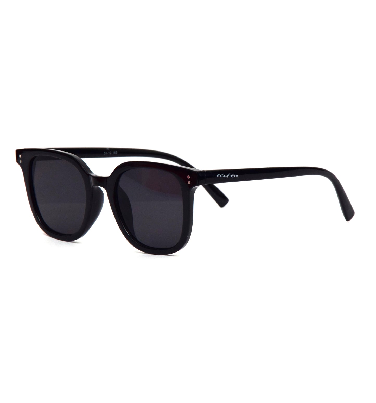 Mayhem Sunglasses Wayfarer UV Protected Men & Women - Frame Matt Black/Lens Smoke ( MAYS-2022 )