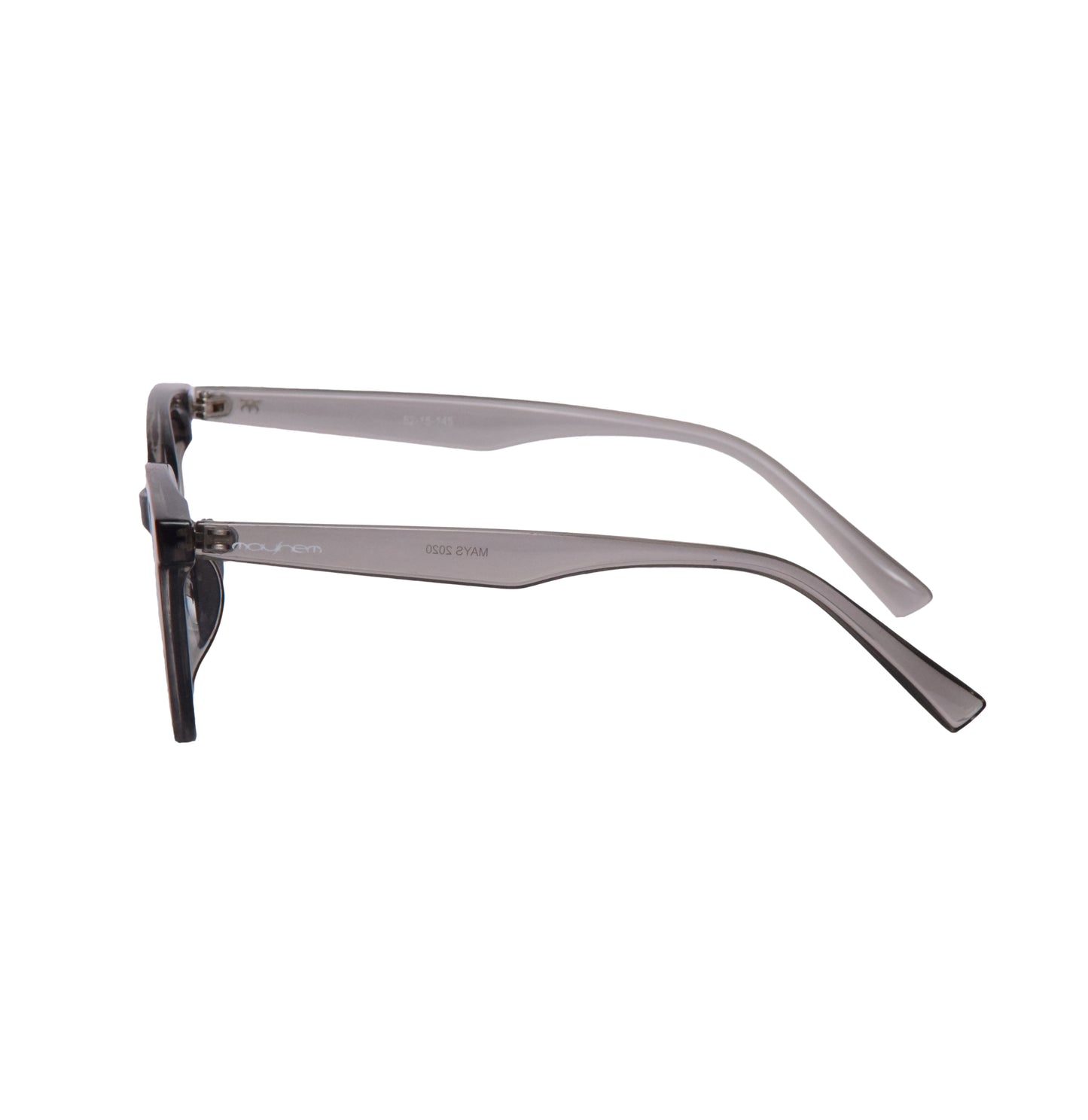 Mayhem Sunglasses Wayfarer UV Protected Men & Women - Frame Transparent Grey/Lens Smoke ( MAYS-2020 )