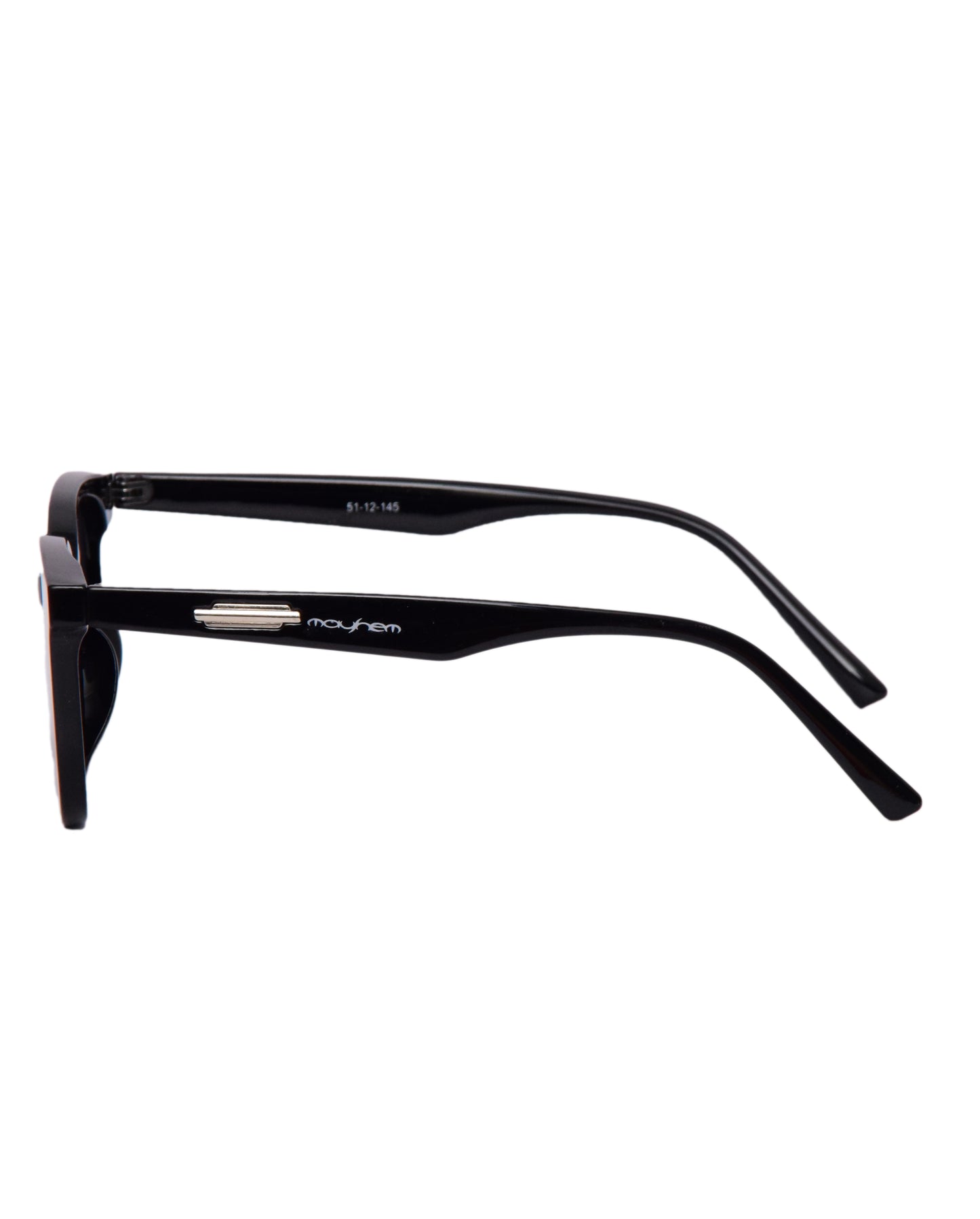 Mayhem Sunglasses Wayfarer UV Protected Men & Women - Frame Shiny Black/Lens Smoke ( MAYS-2021 )