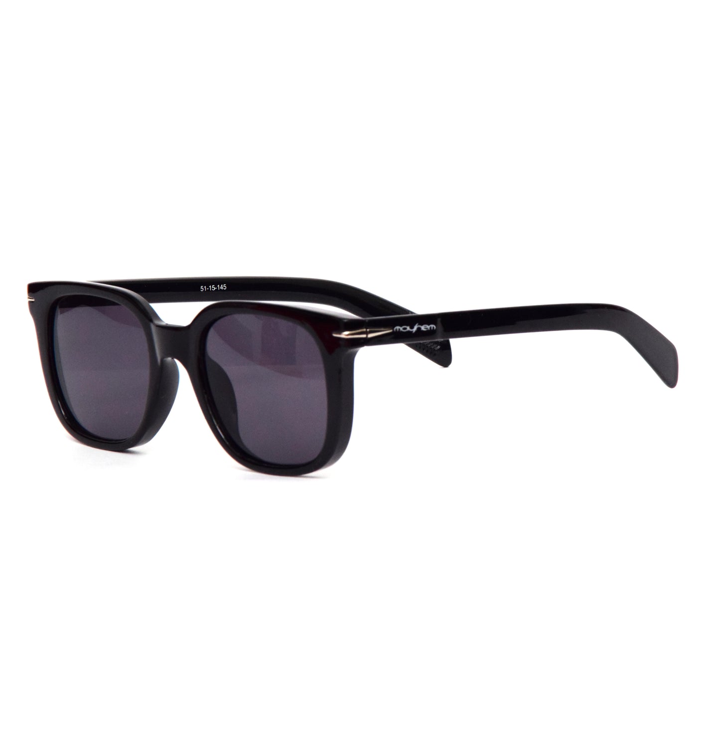 Mayhem Sunglasses Wayfarer UV Protected Men & Women - Frame Black/Lens Smoke ( MAYS - 2027 )