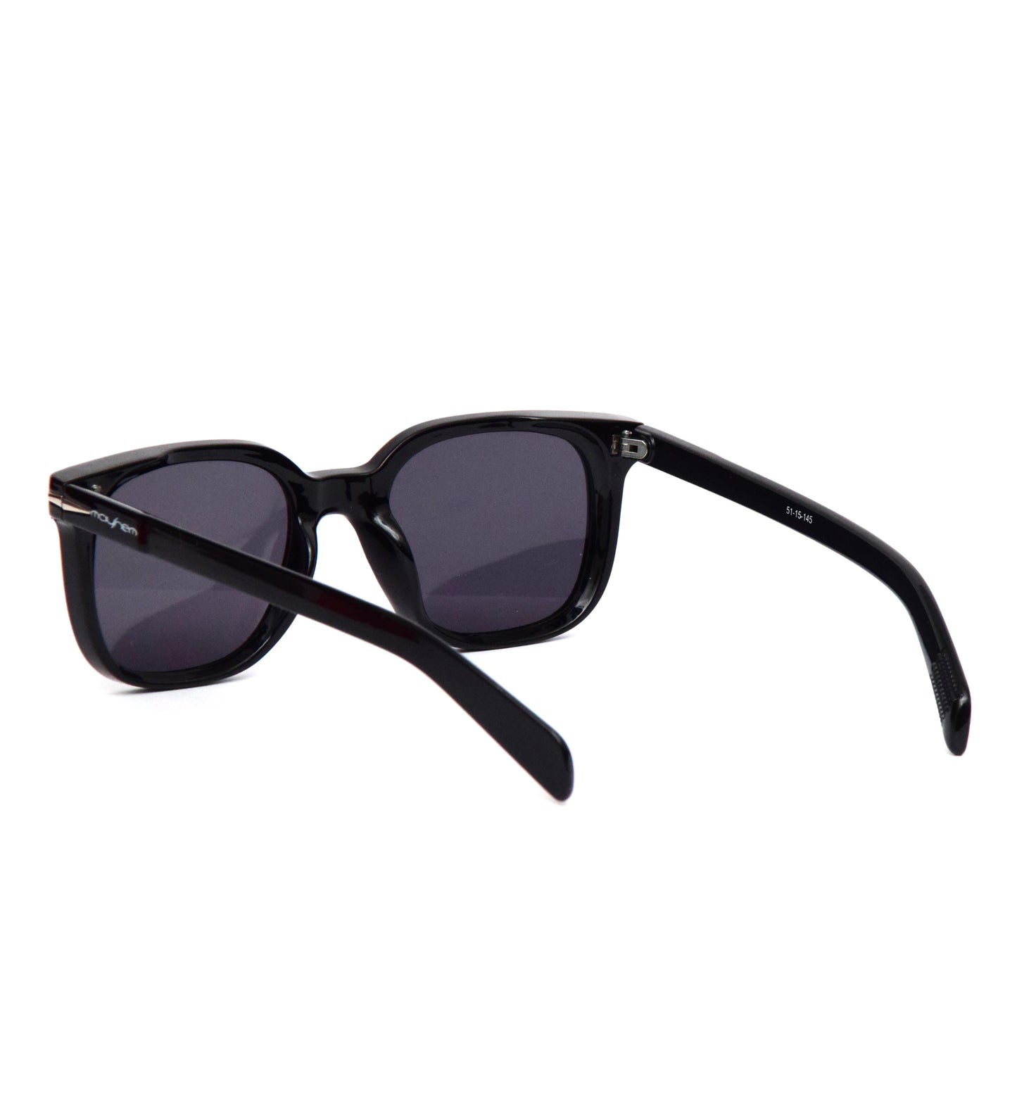 Mayhem Sunglasses Wayfarer UV Protected Men & Women - Frame Black/Lens Smoke ( MAYS - 2027 )