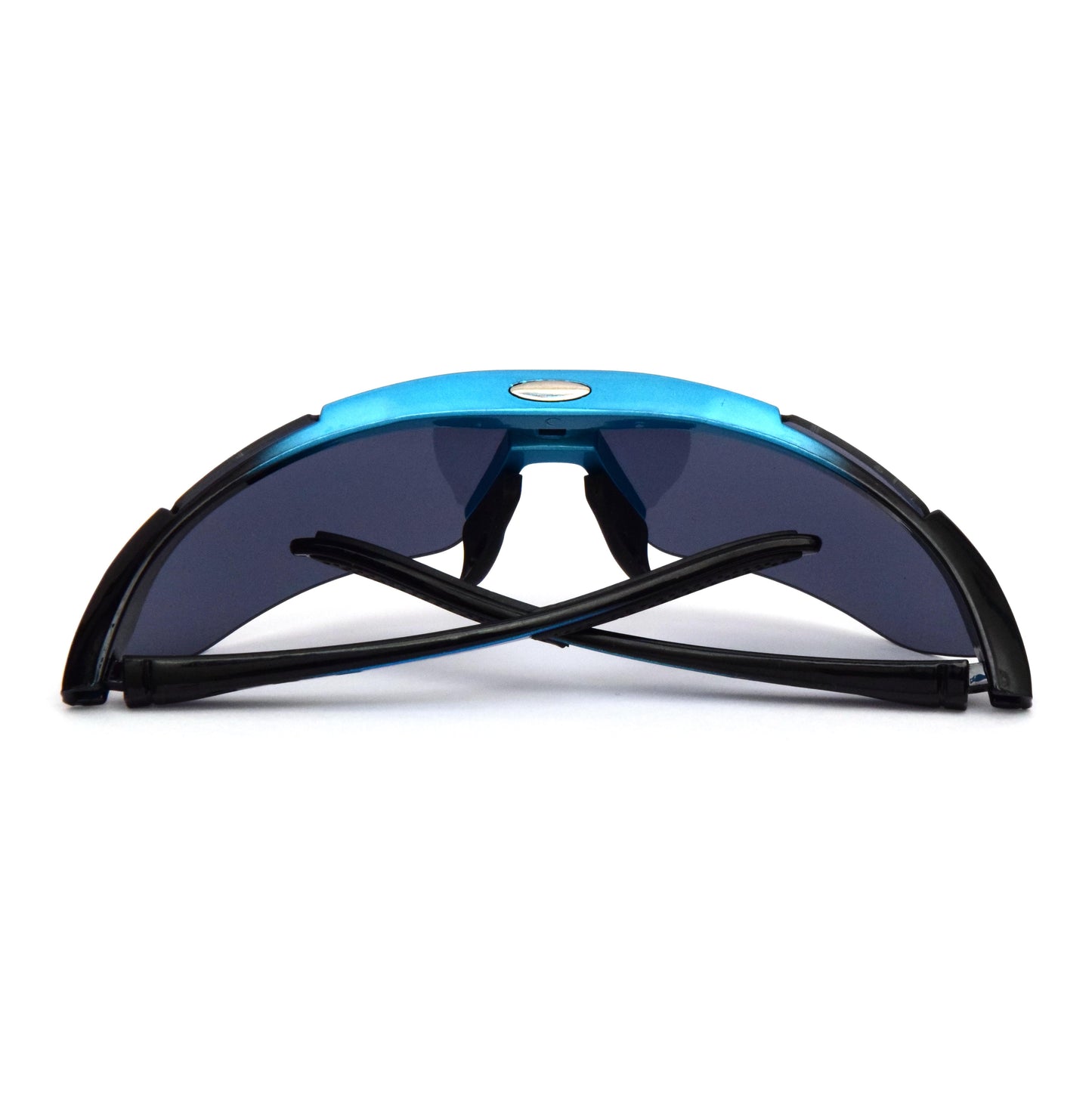 Mayhem Sunglasses Wraparound UV Protected Men & Women - Frame Blue/Lens Smoky ( MAYS - 2032 )