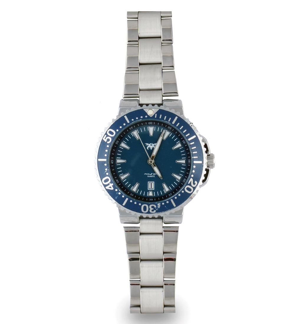 Mayhem Analog Watch - For Men / Silver Chain / Blue Dial (MAY-W-018 )