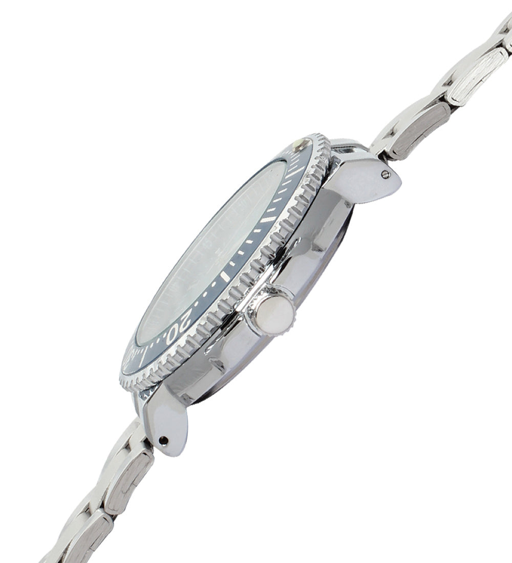 Mayhem Analog Watch - For Men / Silver Chain / Blue Dial (MAY-W-018 )