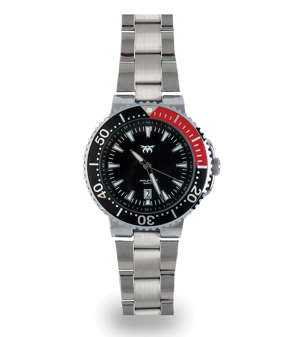 Mayhem Analog Watch - For Men / Silver Chain / Black Dial (MAY-W-019 )