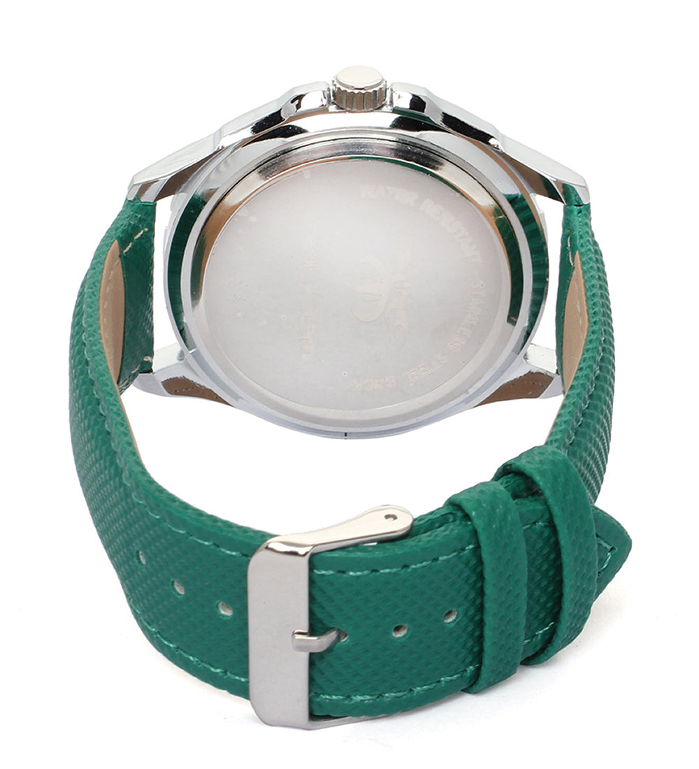 Mayhem Analog Watch - For Men / Green Strap / White Dial (MAY-W-023)