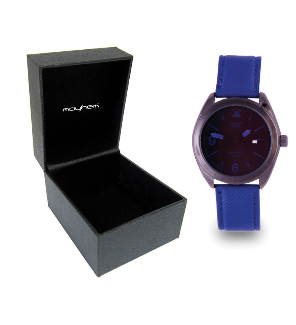 Mayhem Analog Watch - For Men / Blue Strap / Black Dial (MAY-W-027)