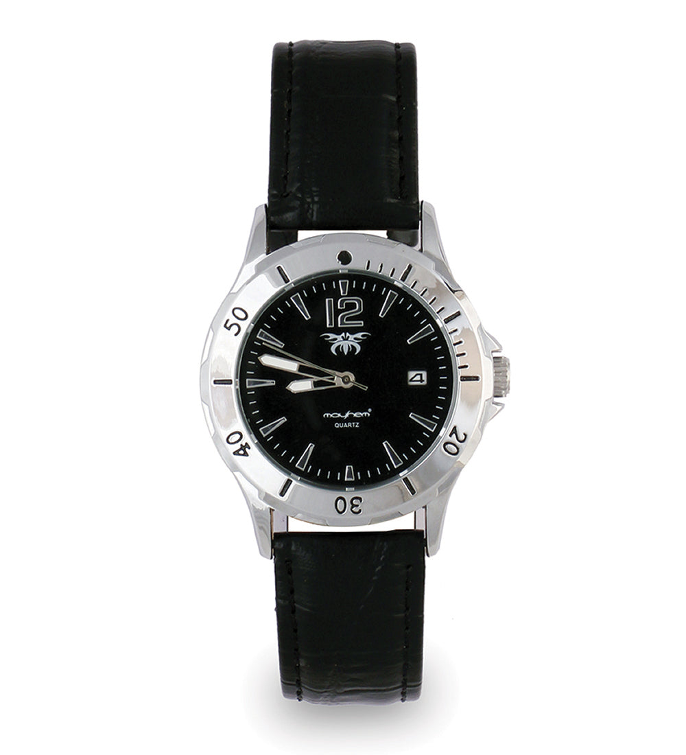 Mayhem Analog Watch - For Men / Black Strap / Black Dial (MAY-W-032)