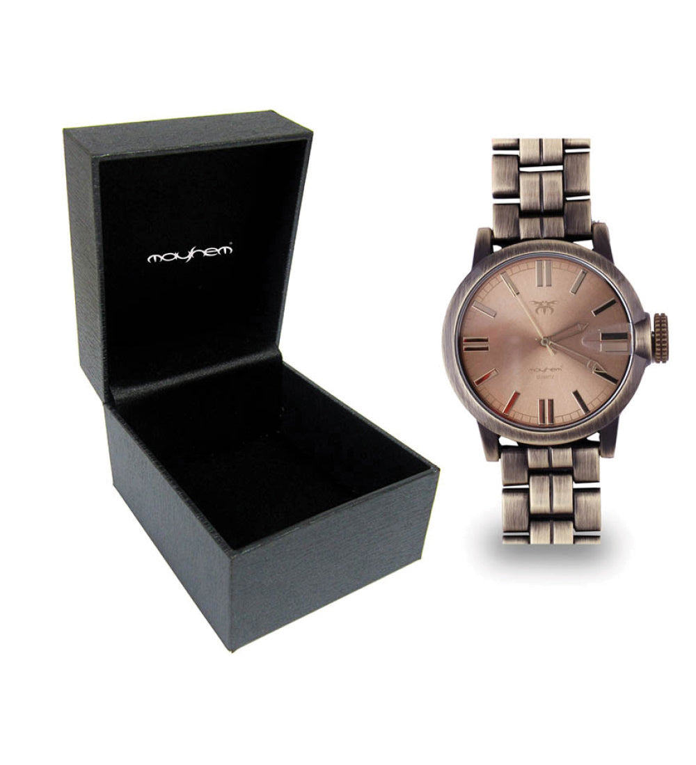 Mayhem Analog Watch - For Men / Copper Chain / Copper Dial (MAY-W-034 )