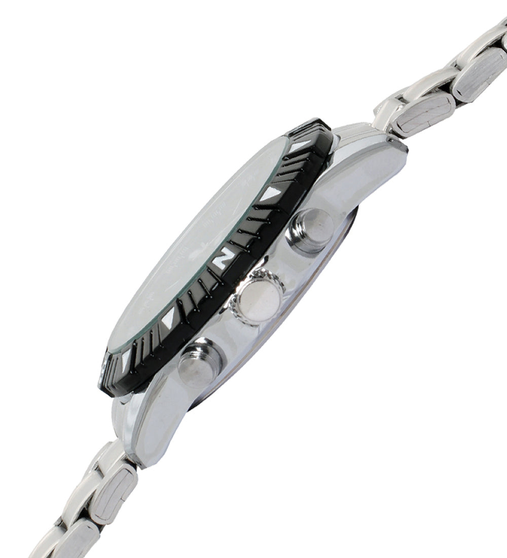 Mayhem Analog Watch - For Men / Silver Chain / Black Dial (MAY-W-038 )
