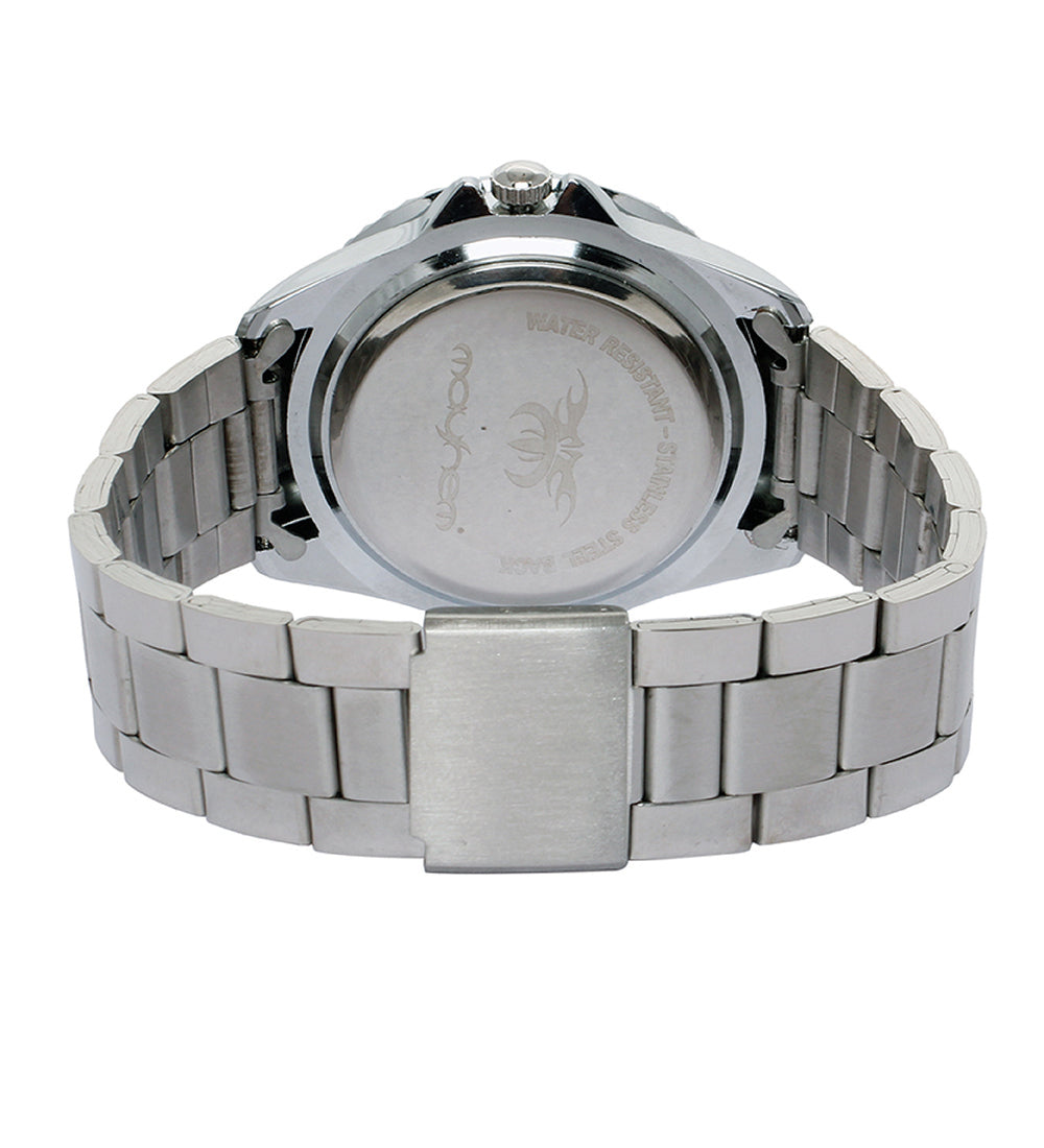 Mayhem Analog Watch - For Men / Grey Chain / Black Dial (MAY-W-041 )