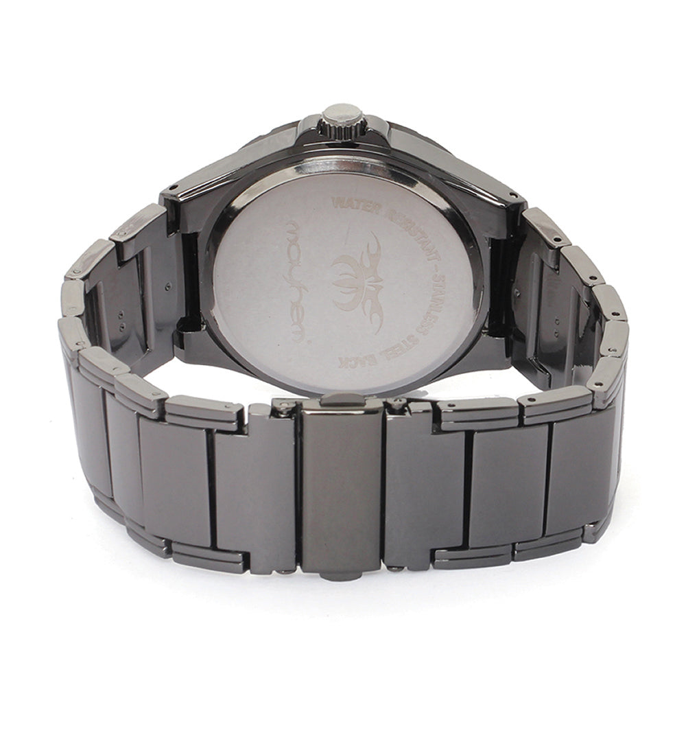 Mayhem Analog Watch - For Men / Black Chain / Black Dial (MAY-W-047 )