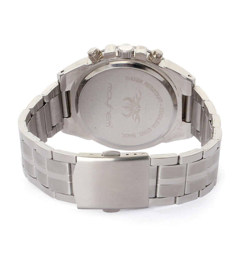 Mayhem Analog Watch - For Men / Silver Chain / White Dial (MAY-W-048 )