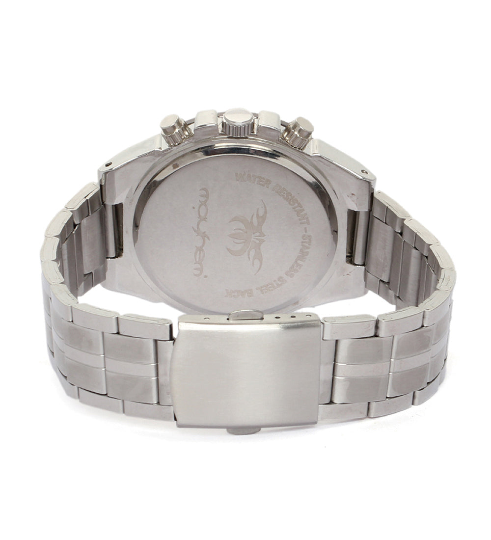 Mayhem Analog Watch - For Men / Silver Chain / Black Dial (MAY-W-049 )