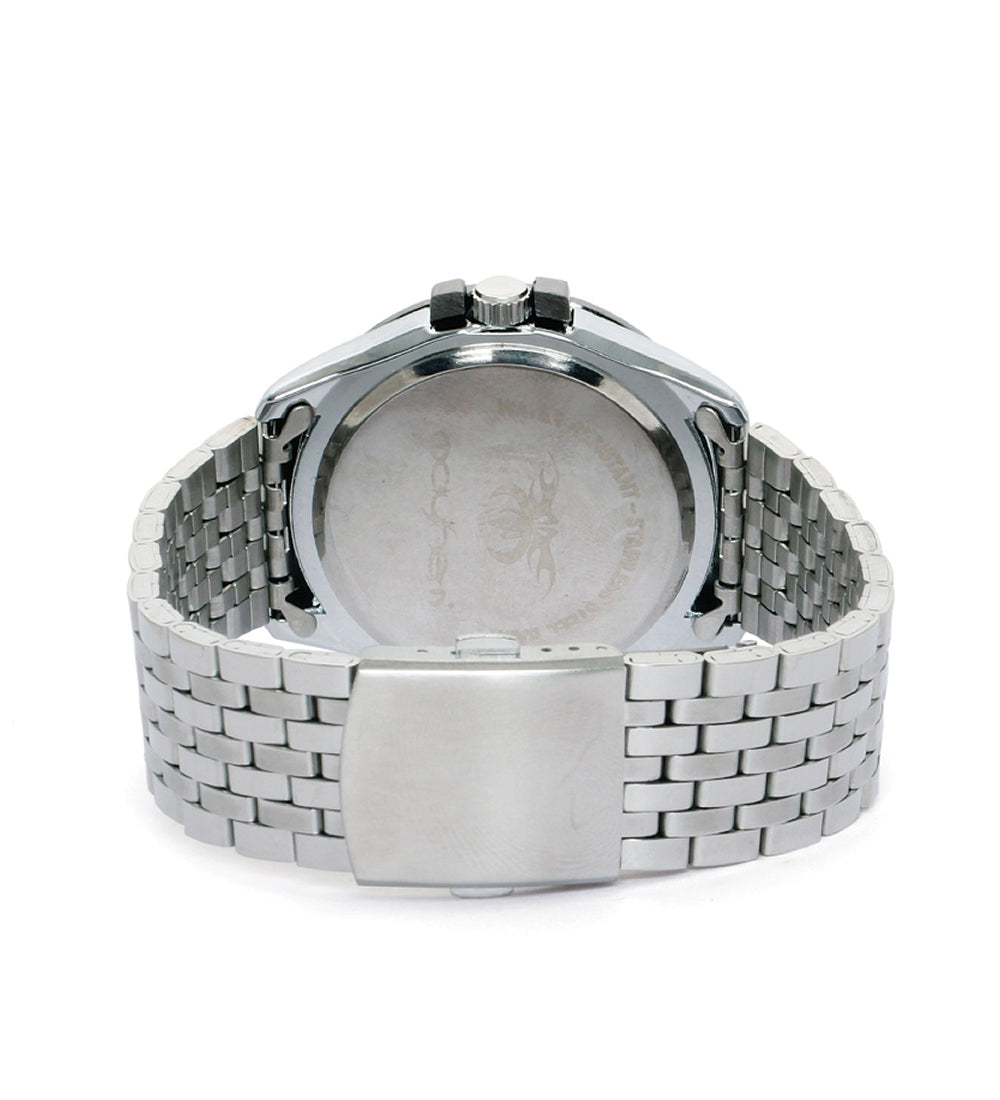 Mayhem Analog Watch - For Men / Silver Chain / Black Dial (MAY-W-050 )