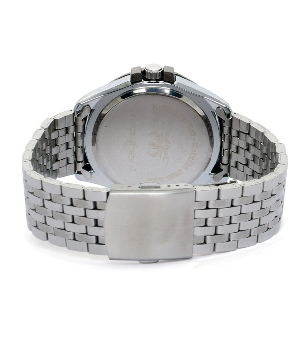 Mayhem Analog Watch - For Men / Silver Chain / White Dial (MAY-W-051 )