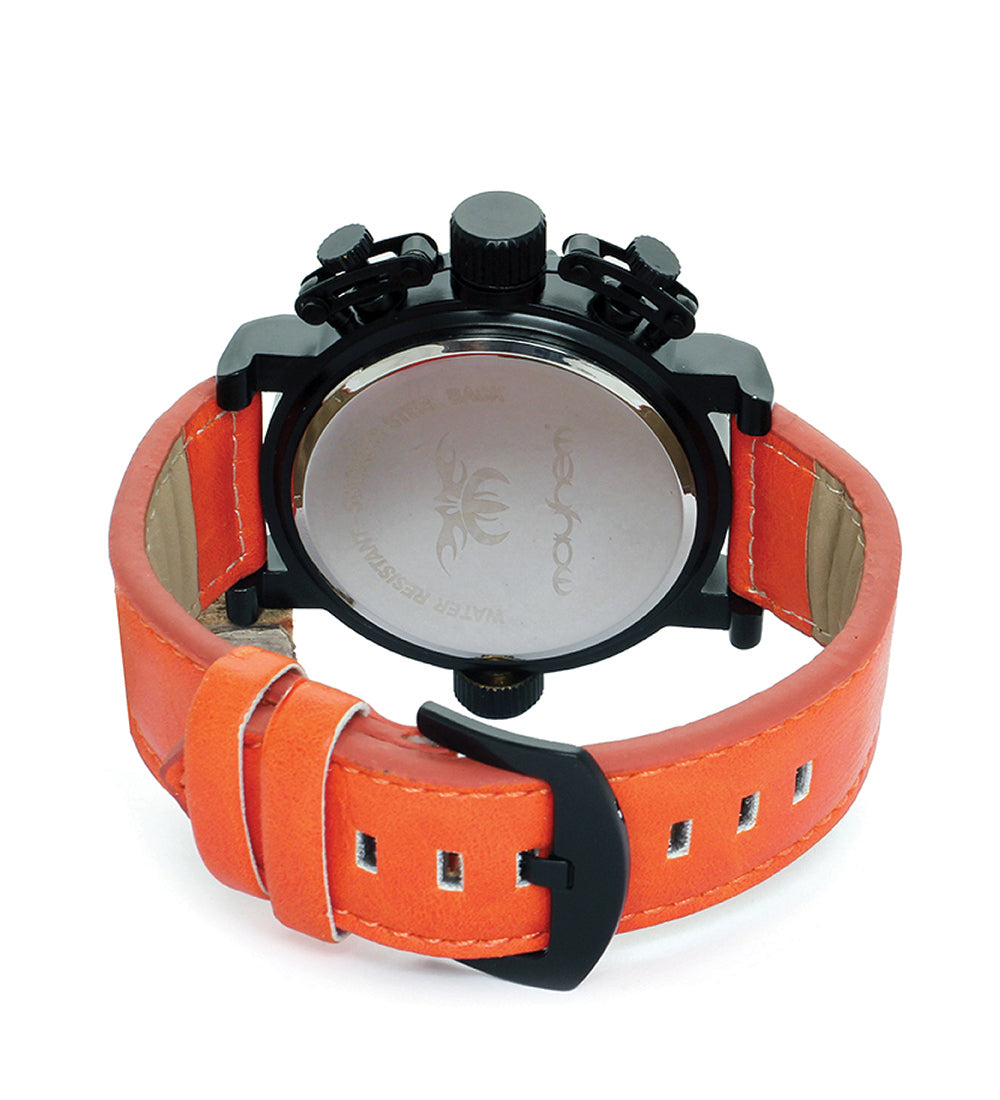 Mayhem Analog Watch - For Men / Orange Strap / Black Dial (MAY-W-055)