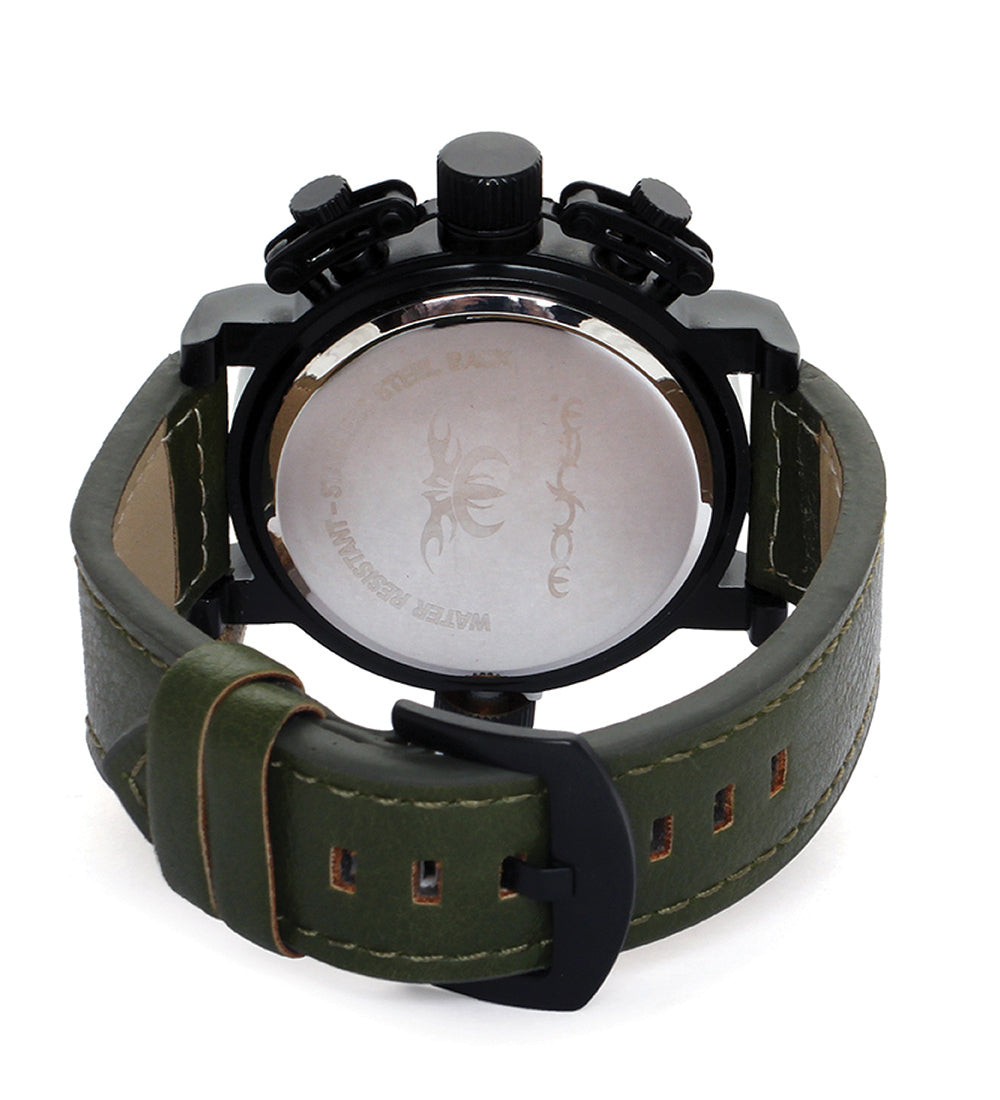 Mayhem Analog Watch - For Men / Green Strap / Black Dial (MAY-W-057)