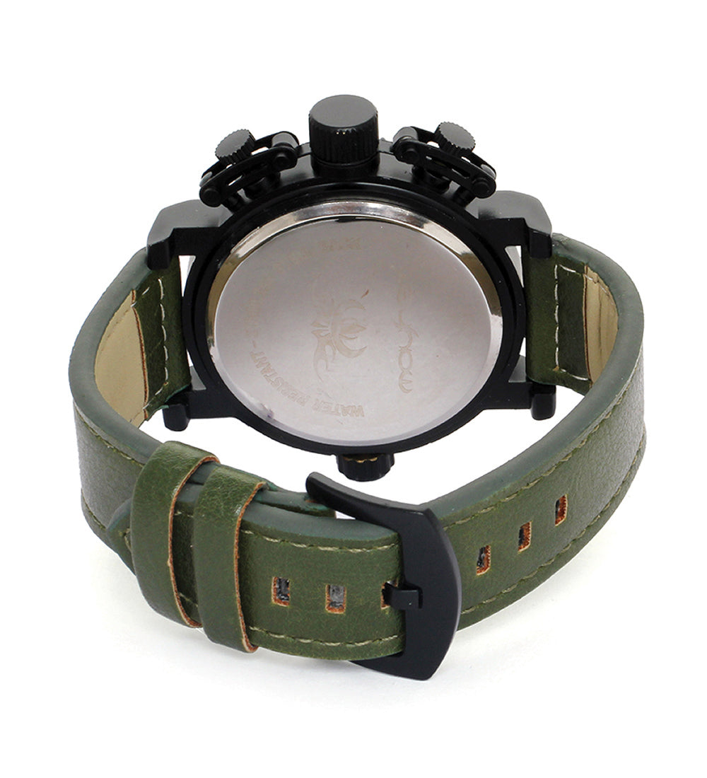 Mayhem Analog Watch - For Men / Green Strap / Grey Dial (MAY-W-058)