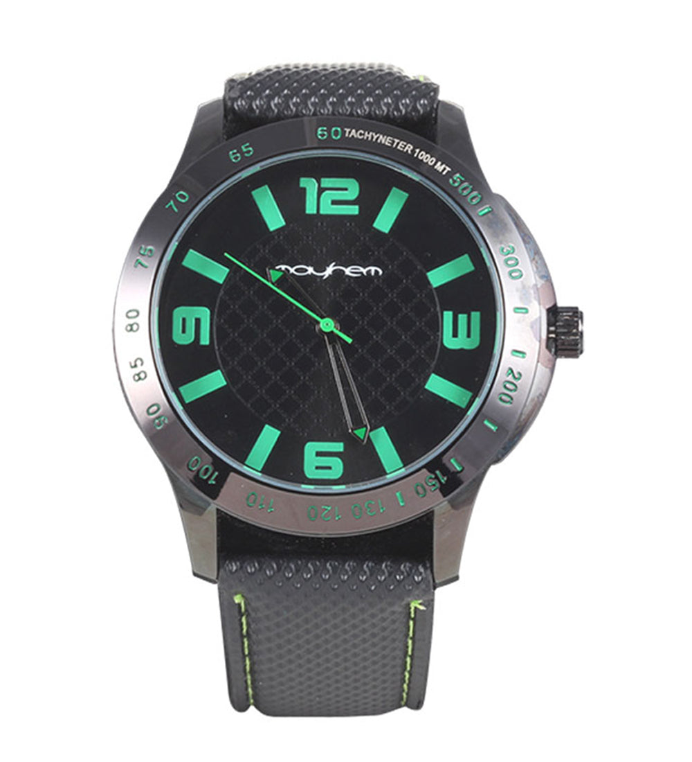Mayhem Analog Watch - For Men / Black Strap / Black Dial (MAY-W-061)