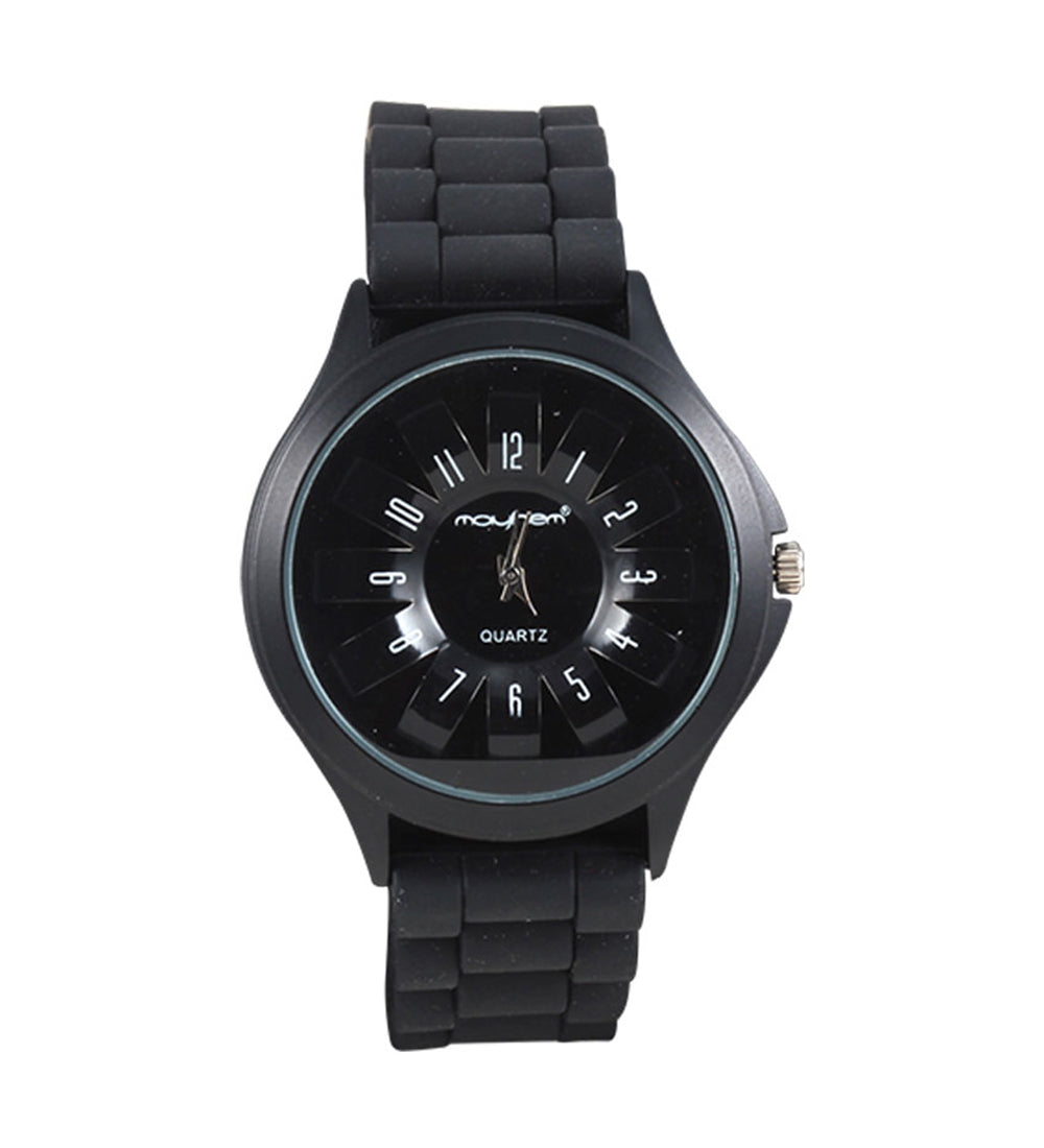 Mayhem Analog Watch - For Men / Black Strap / Black Dial (MAY-W-066)
