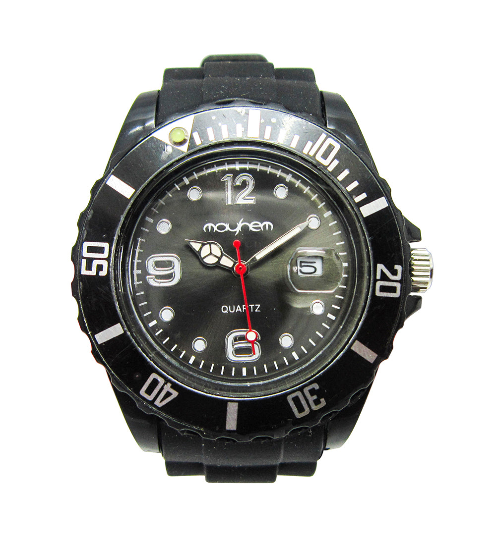 Mayhem Analog Watch - For Men / Black Strap / Black Dial (MAY-W-067BLK)