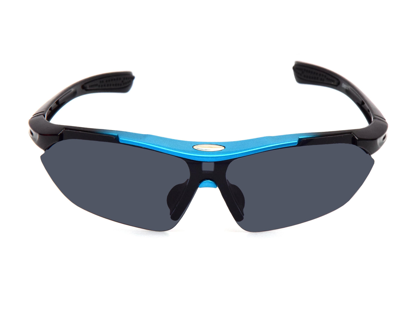 Mayhem Sunglasses Wraparound UV Protected Men & Women - Frame Blue/Lens Smoky ( MAYS - 2032 )