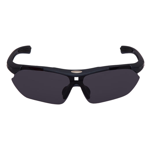 Mayhem Sunglasses Wraparound UV Protected Men & Women - Frame Black/Lens Smoky ( MAYS - 2033 )