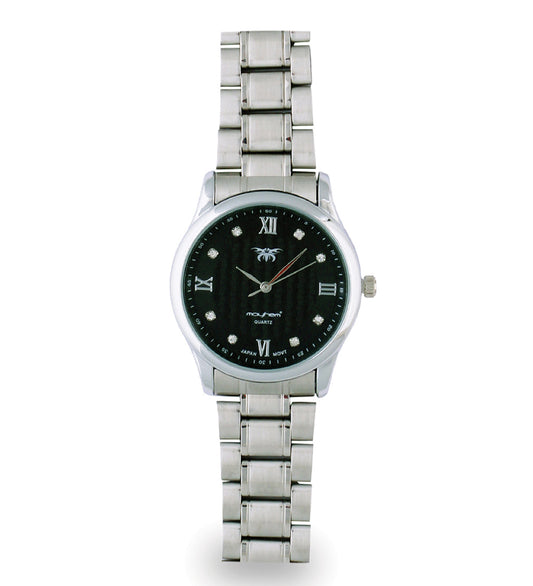 Mayhem Analog Watch  - For Men / Silver Chain / Black Dial   (MAY-W-013 )