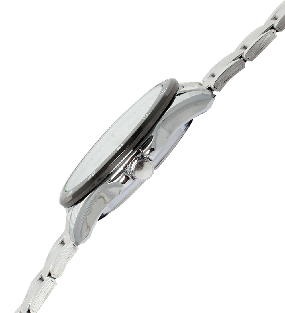Mayhem Analog Watch  - For Men / Silver Chain / White Dial  (MAY-W-014 )