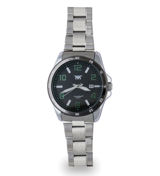 Mayhem Analog Watch  - For Men / Silver Chain / Black Dial   (MAY-W-016 )