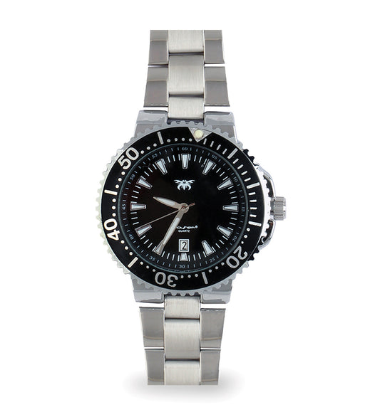 Mayhem Analog Watch  - For Men / Silver Chain / Black Dial   (MAY-W-021 )