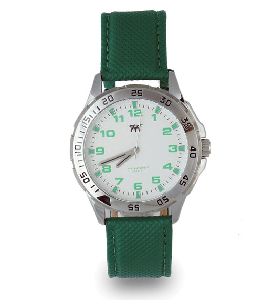 Mayhem Analog Watch  - For Men / Green Strap / White Dial  (MAY-W-023)