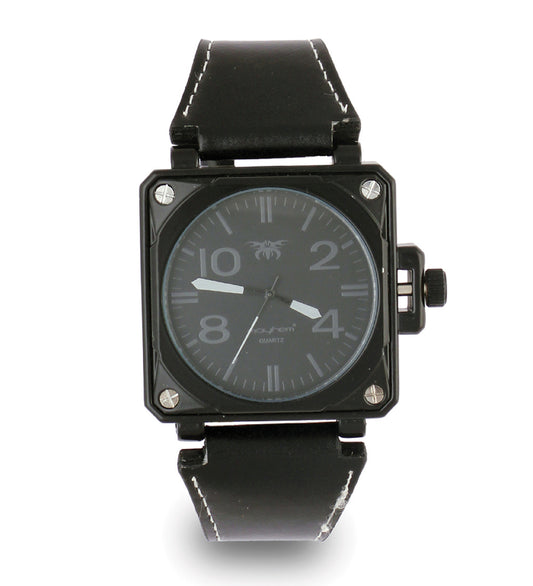 Mayhem Analog Watch  - For Men / Black Strap / Black Dial (MAY-W-030)
