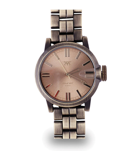 Mayhem Analog Watch  - For Men  / Copper Chain / Copper Dial (MAY-W-034 )