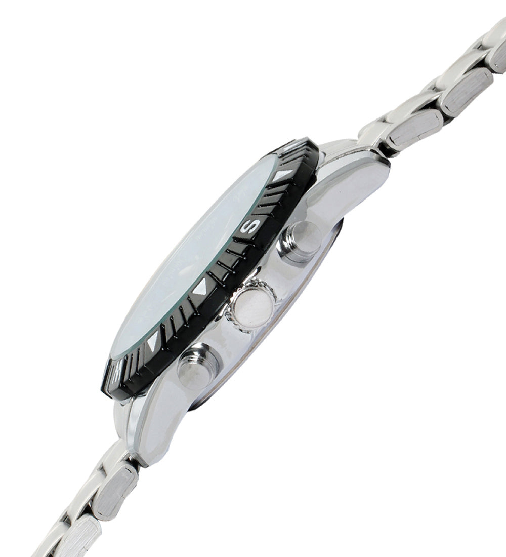 Mayhem Analog Watch  - For Men / Silver Chain / Blue Dial  (MAY-W-039 )