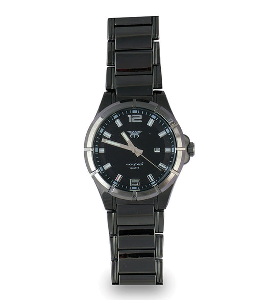 Mayhem Analog Watch  - For Men  / Black Chain / Black Dial (MAY-W-047 )