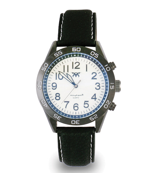 Mayhem Analog Watch  - For Men / Black Strap / White Dial  (MAY-W-053)
