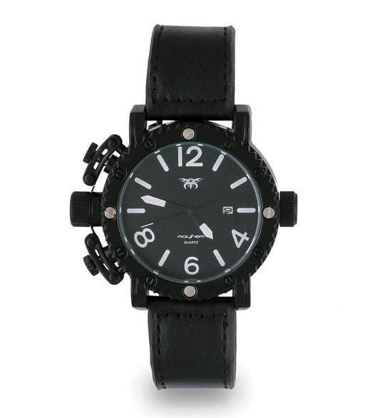 Mayhem Analog Watch  - For Men / Black Strap / Black Dial  (MAY-W-056)