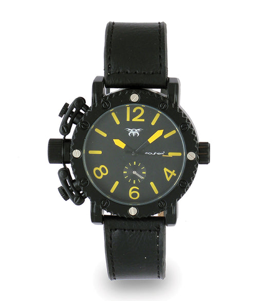Mayhem Analog Watch  - For Men  / Black Strap / Black Dial (MAY-W-059)