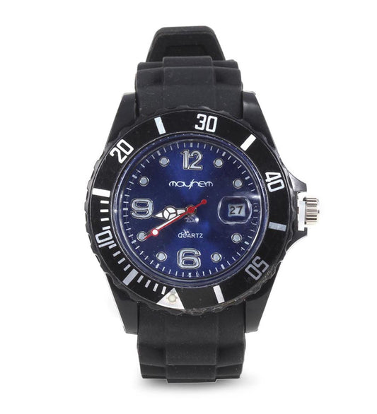 Mayhem Analog Watch  - For Men / Black Strap / Blue Dial  (MAY-W-067BLU)
